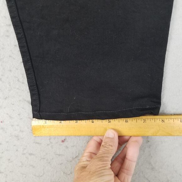 Dearborn Denim Jeans Mens 35 Black Slim Fit Stretch Made USA Straight Leg Pants - Picture 10 of 13